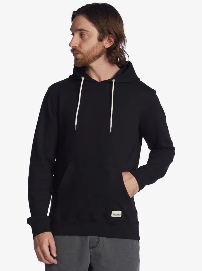 Men Quiksilver Sweatshirts and Hoodies Essentials Organic Solid Hoodie Black Men Quiksilver Sweatshirts and Hoodies Essentials Organic Solid Hoodie Black