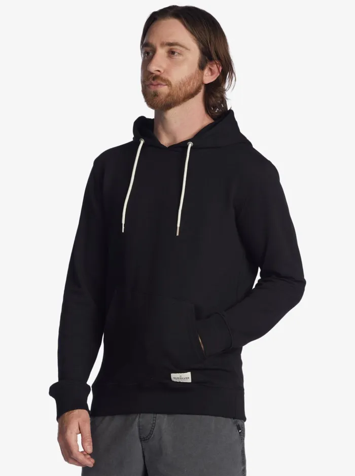 Men Quiksilver Sweatshirts and Hoodies Essentials Organic Solid Hoodie Black Men Quiksilver Sweatshirts and Hoodies Essentials Organic Solid Hoodie Black