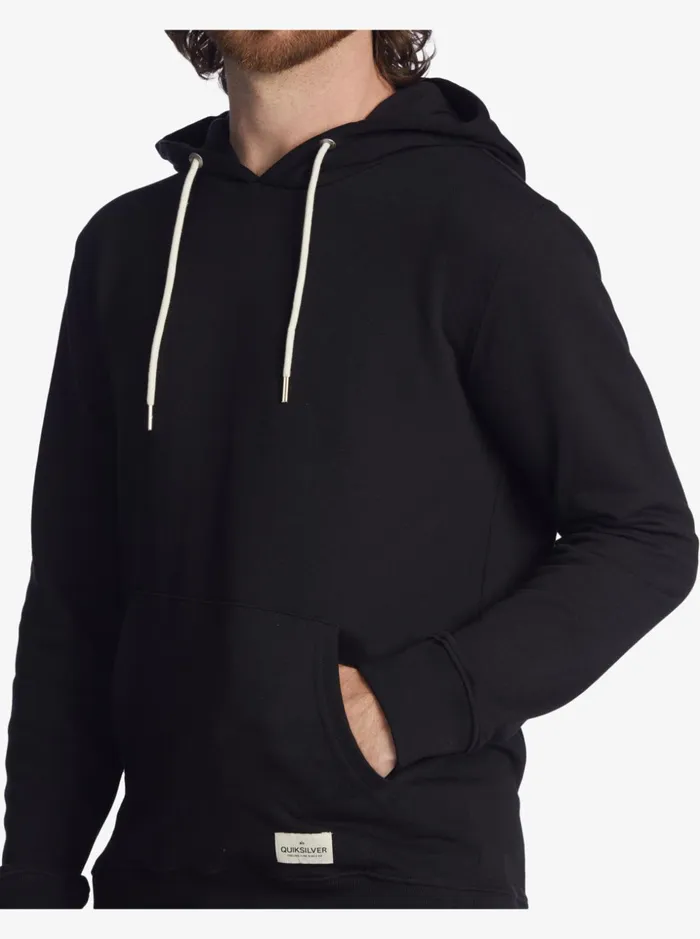Men Quiksilver Sweatshirts and Hoodies Essentials Organic Solid Hoodie Black Men Quiksilver Sweatshirts and Hoodies Essentials Organic Solid Hoodie Black