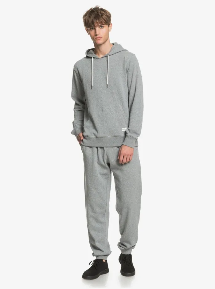 Men Quiksilver Sweatshirts and Hoodies Essentials Organic Solid Hoodie Light Grey Heather Men Quiksilver Sweatshirts and Hoodies Essentials Organic Solid Hoodie Light Grey Heather