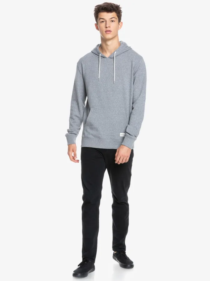 Men Quiksilver Sweatshirts and Hoodies Essentials Organic Solid Hoodie Light Grey Heather Men Quiksilver Sweatshirts and Hoodies Essentials Organic Solid Hoodie Light Grey Heather
