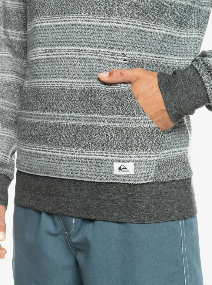 Men Quiksilver Sweatshirts and Hoodies Great Otway Hoodie Black Otway Stripe Men Quiksilver Sweatshirts and Hoodies Great Otway Hoodie Black Otway Stripe