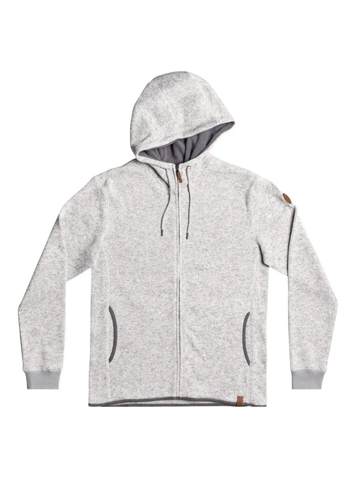 Men Quiksilver Sweatshirts and Hoodies Keller ZipUp Hoodie Light Grey Heather