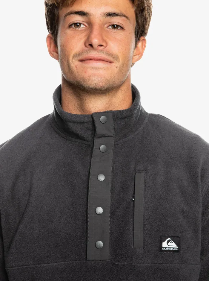 Men Quiksilver Sweatshirts and Hoodies No Destination Snap Fleece Pullover Phantom Men Quiksilver Sweatshirts and Hoodies No Destination Snap Fleece Pullover Phantom