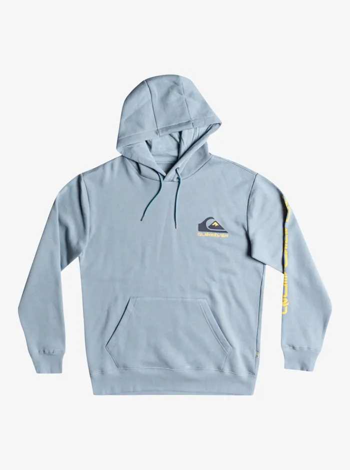 Men Quiksilver Sweatshirts and Hoodies Omni Logo Hood Fleece Top Black