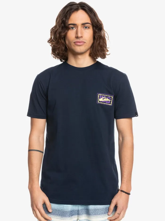 Men Quiksilver Tees Echoes In Time 2022 8211 TShirt For Men Navy Blazer Men Quiksilver Tees Echoes In Time 2022 8211 TShirt For Men Navy Blazer