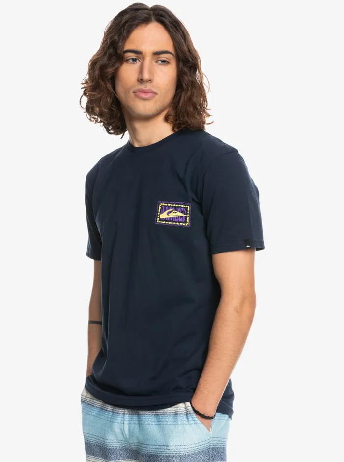Men Quiksilver Tees Echoes In Time 2022 8211 TShirt For Men Navy Blazer Men Quiksilver Tees Echoes In Time 2022 8211 TShirt For Men Navy Blazer