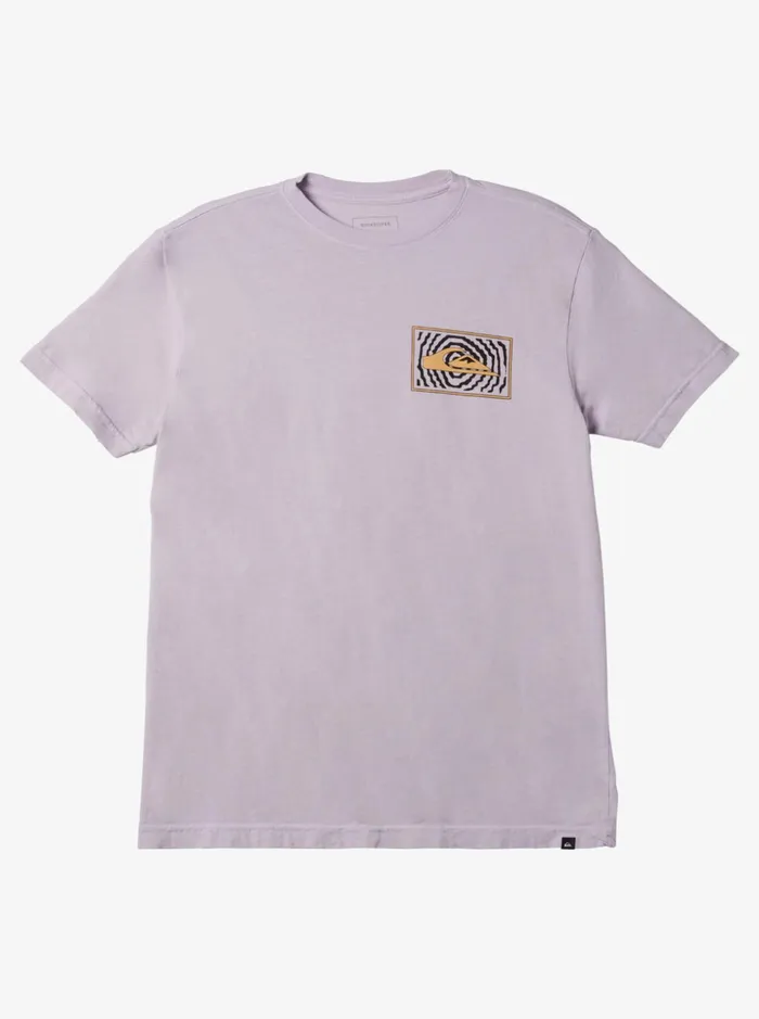 Men Quiksilver Tees Fortuned Logo TShirt Pastel Lilac