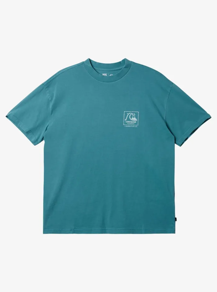 Men Quiksilver Tees Gregg Kaplan Blank Canvas TShirt Brittany Blue