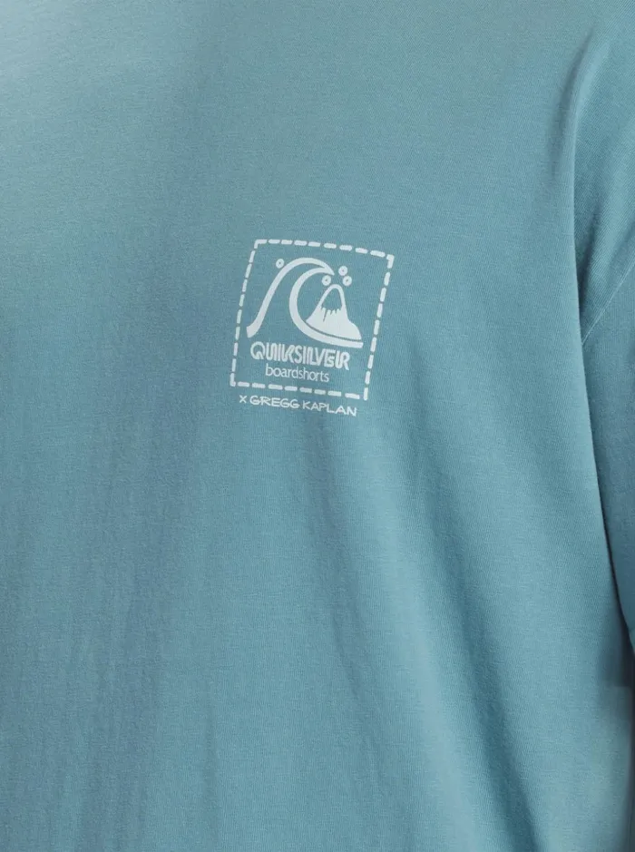 Men Quiksilver Tees Gregg Kaplan Blank Canvas TShirt Brittany Blue Men Quiksilver Tees Gregg Kaplan Blank Canvas TShirt Brittany Blue