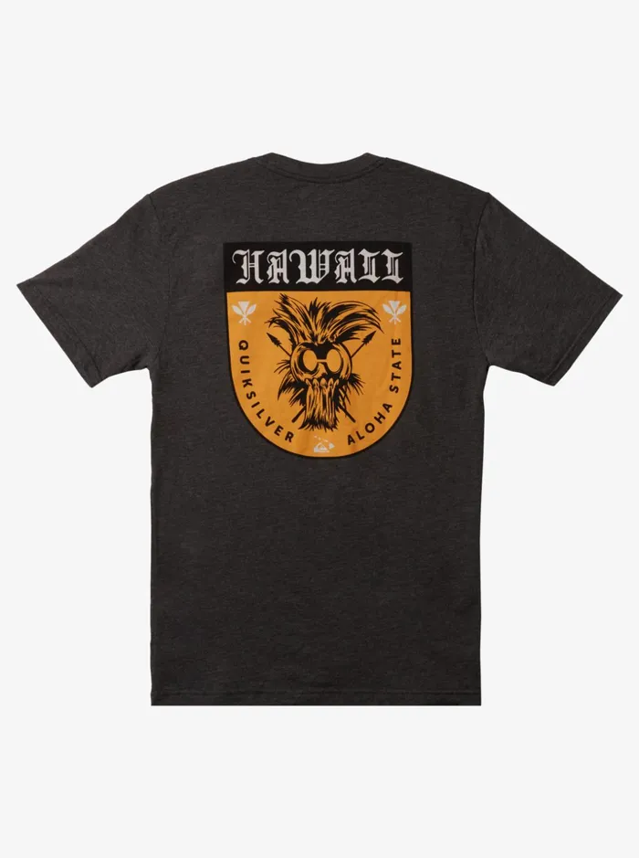 Men Quiksilver Tees Hawaii Ikaika Shield Tshirt Charcoal Heather Men Quiksilver Tees Hawaii Ikaika Shield Tshirt Charcoal Heather