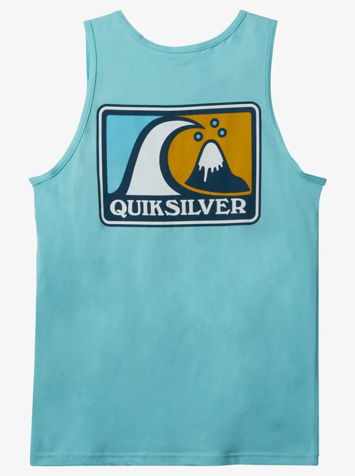 Men Quiksilver Tees Mellow Bubble Tank Angel Blue Men Quiksilver Tees Mellow Bubble Tank Angel Blue
