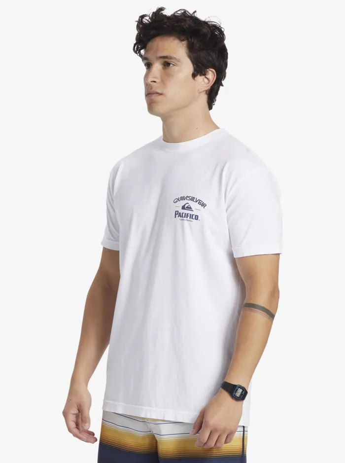 Men Quiksilver Tees Quiksilver X Pacifico Straight Shooter TShirt White