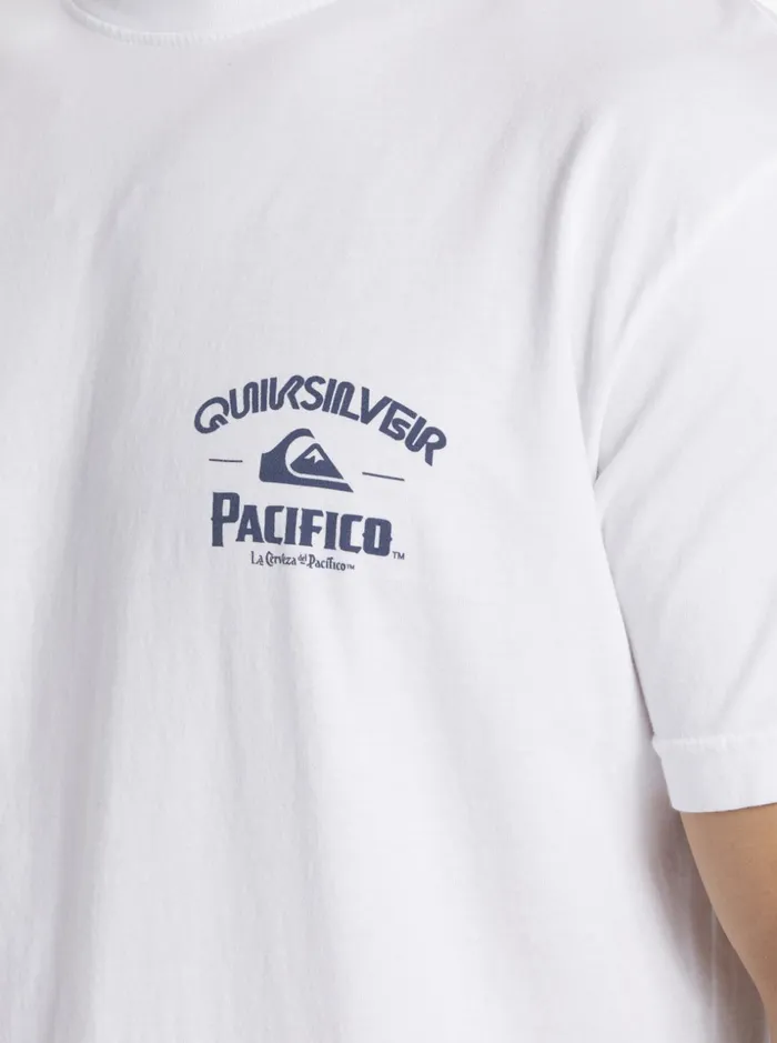 Men Quiksilver Tees Quiksilver X Pacifico Straight Shooter TShirt White