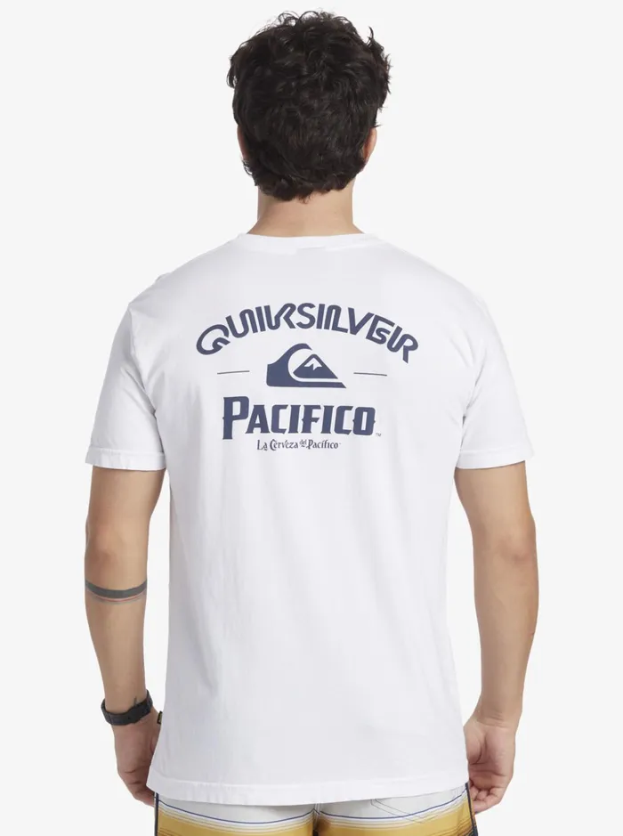 Men Quiksilver Tees Quiksilver X Pacifico Straight Shooter TShirt White