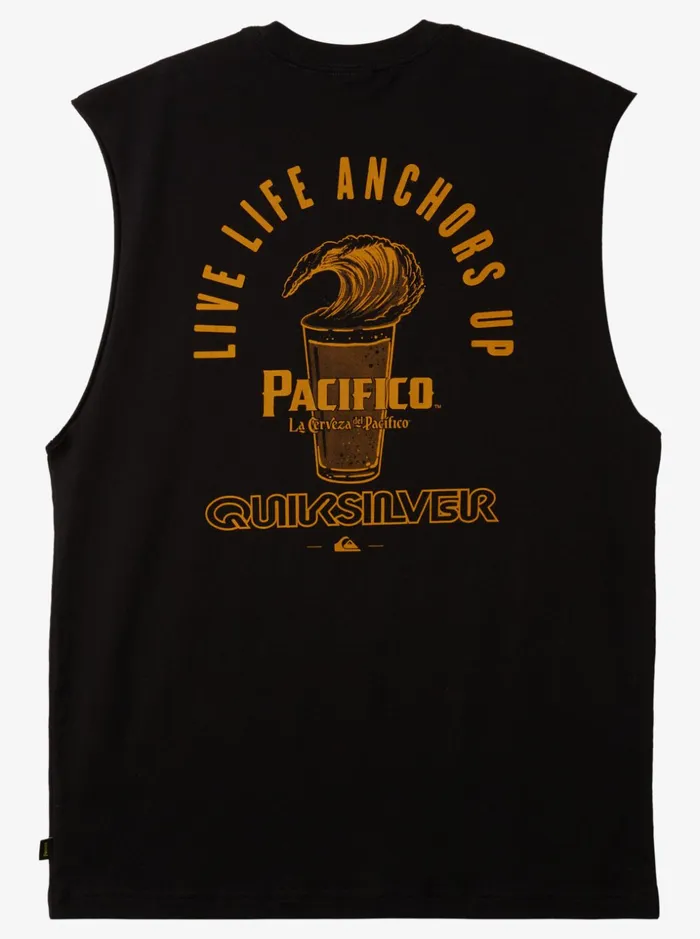 Men Quiksilver Tees Quiksilver X Pacifico Straight Shooter Tank Black