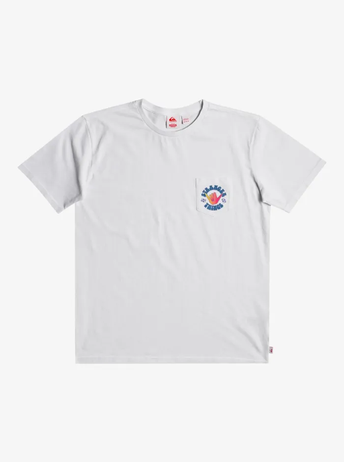 Men Quiksilver Tees Quiksilver X Stranger Things White Claw TShirt White