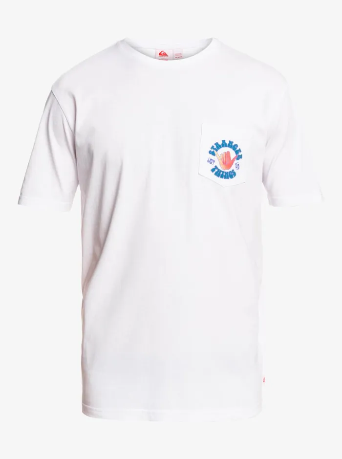 Men Quiksilver Tees Quiksilver X Stranger Things White Claw TShirt White Men Quiksilver Tees Quiksilver X Stranger Things White Claw TShirt White