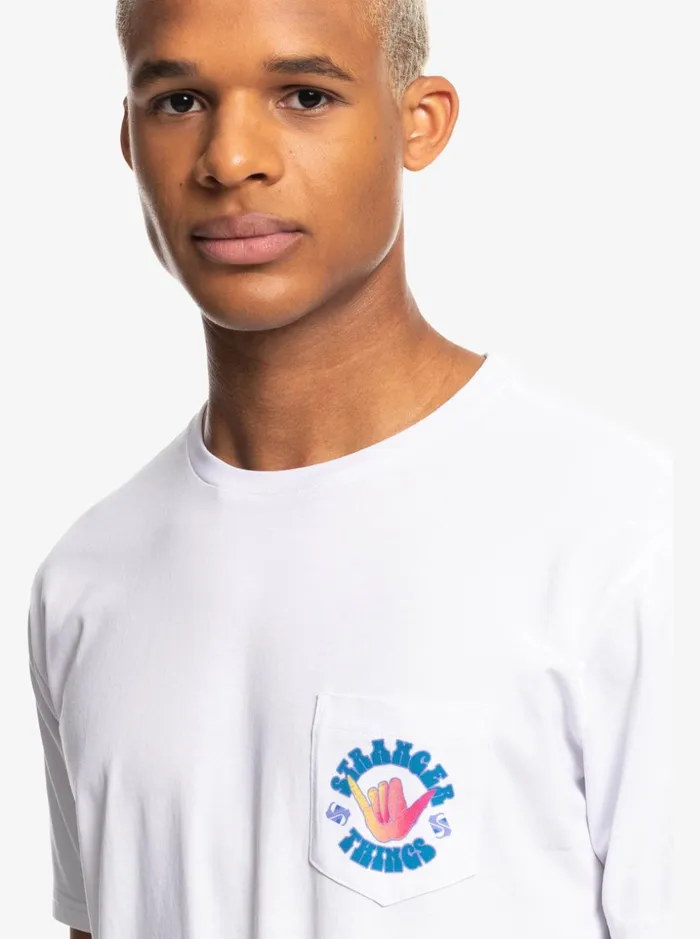 Men Quiksilver Tees Quiksilver X Stranger Things White Claw TShirt White Men Quiksilver Tees Quiksilver X Stranger Things White Claw TShirt White