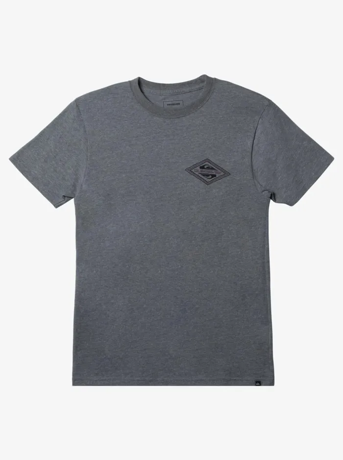 Men Quiksilver Tees Reverse Logo Mod Tshirt Medium Grey Heather
