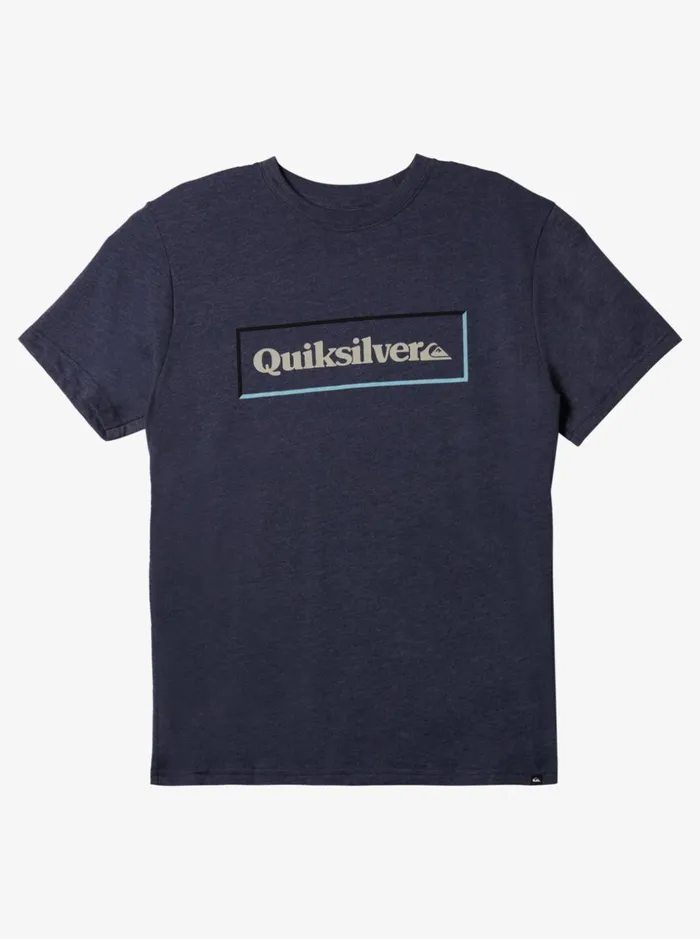 Men Quiksilver Tees Simple Lock Mod Tshirt Navy Blazer Heather