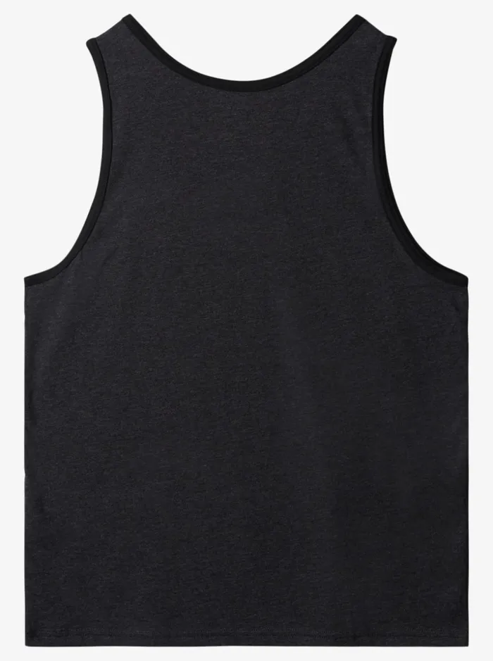 Men Quiksilver Tees Striped Flow Tank Top Charcoal Heather Men Quiksilver Tees Striped Flow Tank Top Charcoal Heather