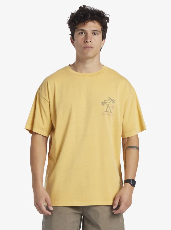 Men Quiksilver Tees Sunset Rituals TShirt Yolk Yellow Men Quiksilver Tees Sunset Rituals TShirt Yolk Yellow