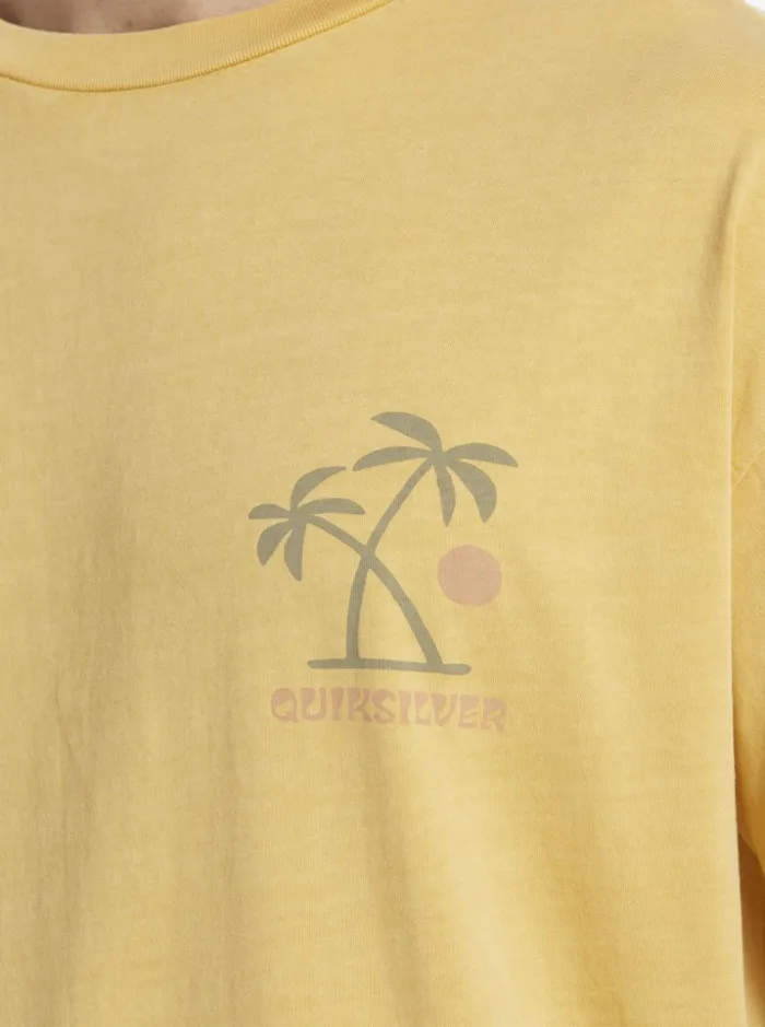 Men Quiksilver Tees Sunset Rituals TShirt Yolk Yellow Men Quiksilver Tees Sunset Rituals TShirt Yolk Yellow