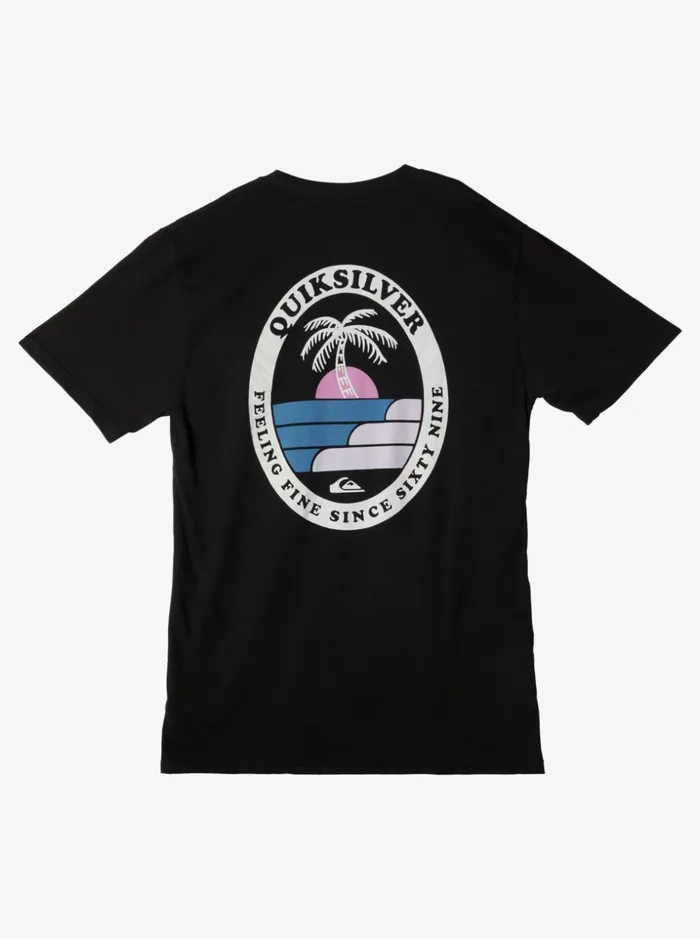 Men Quiksilver Tees The Ripple TShirt Black Men Quiksilver Tees The Ripple TShirt Black