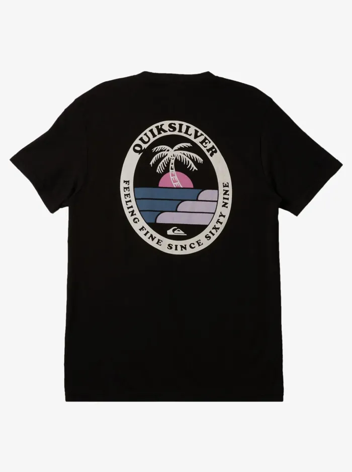 Men Quiksilver Tees The Ripple TShirt Black Men Quiksilver Tees The Ripple TShirt Black