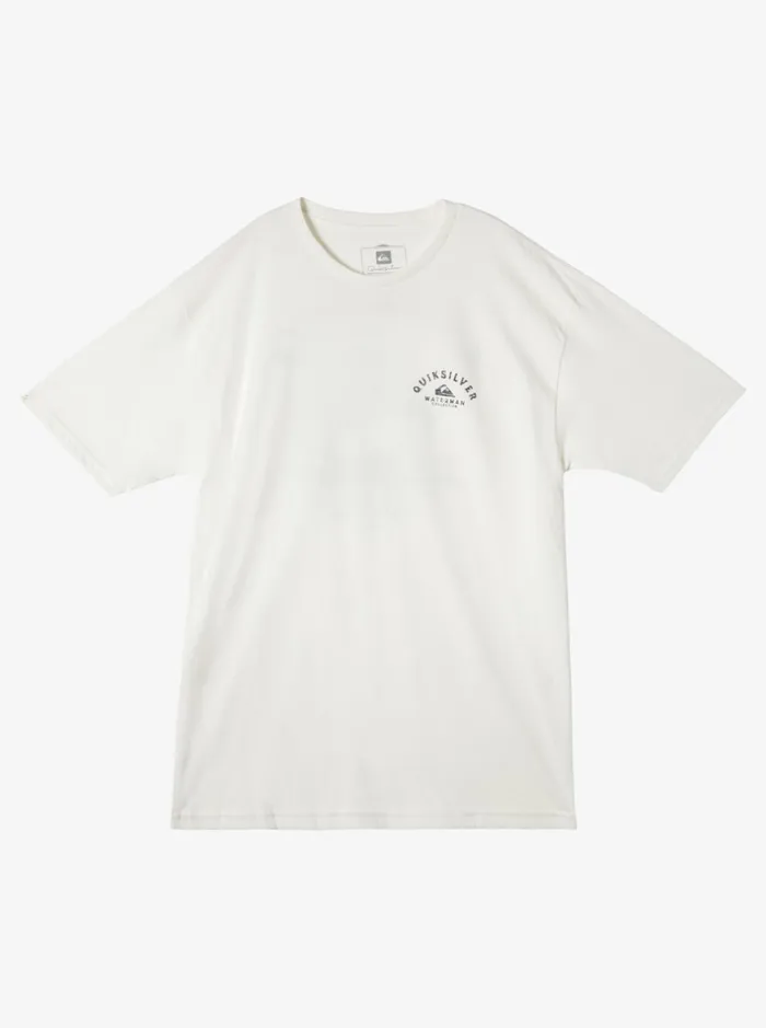 Men Quiksilver Tees Waterman Heading Out TShirt Snow White