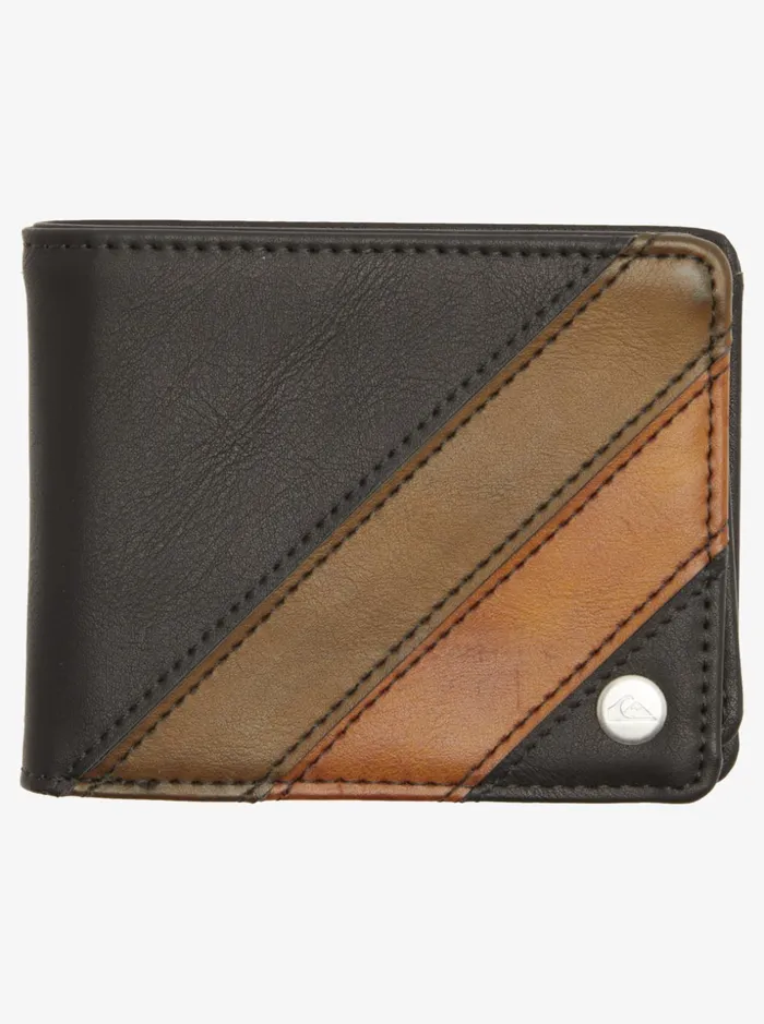 Men Quiksilver Wallets Triple Parch TriFold Wallet Black