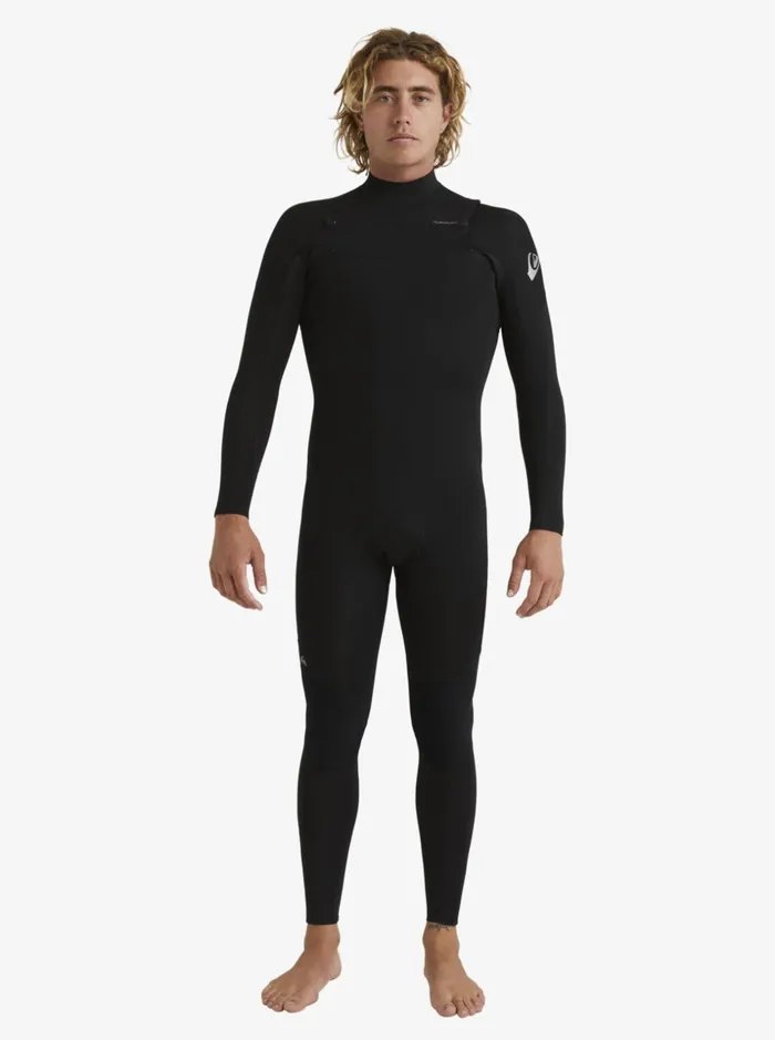 Men Quiksilver Wetsuits 32 Everyday Sessions ChestZip Wetsuit Black