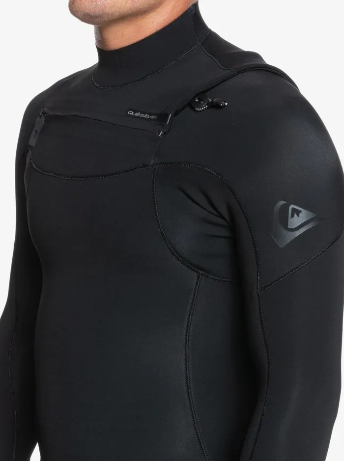 Men Quiksilver Wetsuits 43 Everyday Sessions Chest Zip Wetsuit Black Men Quiksilver Wetsuits 43 Everyday Sessions Chest Zip Wetsuit Black