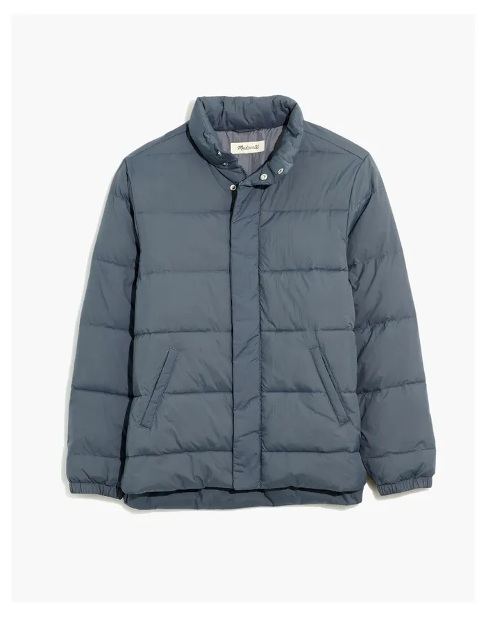 Men Quilted Puffer Jacket Heirloom Blue Madewell Jackets