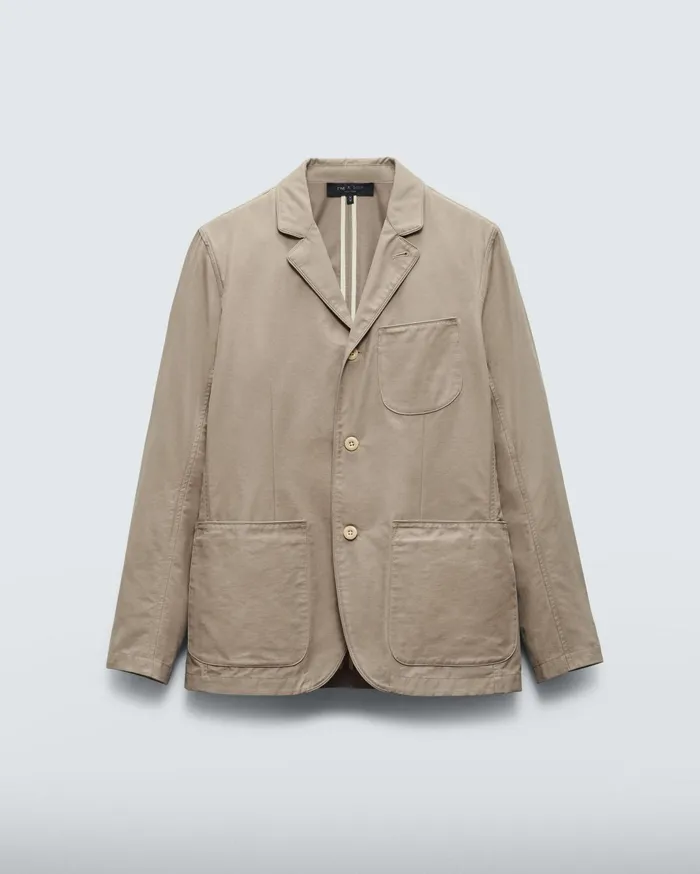 Men Rag and Bone Blazers Anderson Cotton Nylon Blazer Dark Taupe Men Rag and Bone Blazers Anderson Cotton Nylon Blazer Dark Taupe
