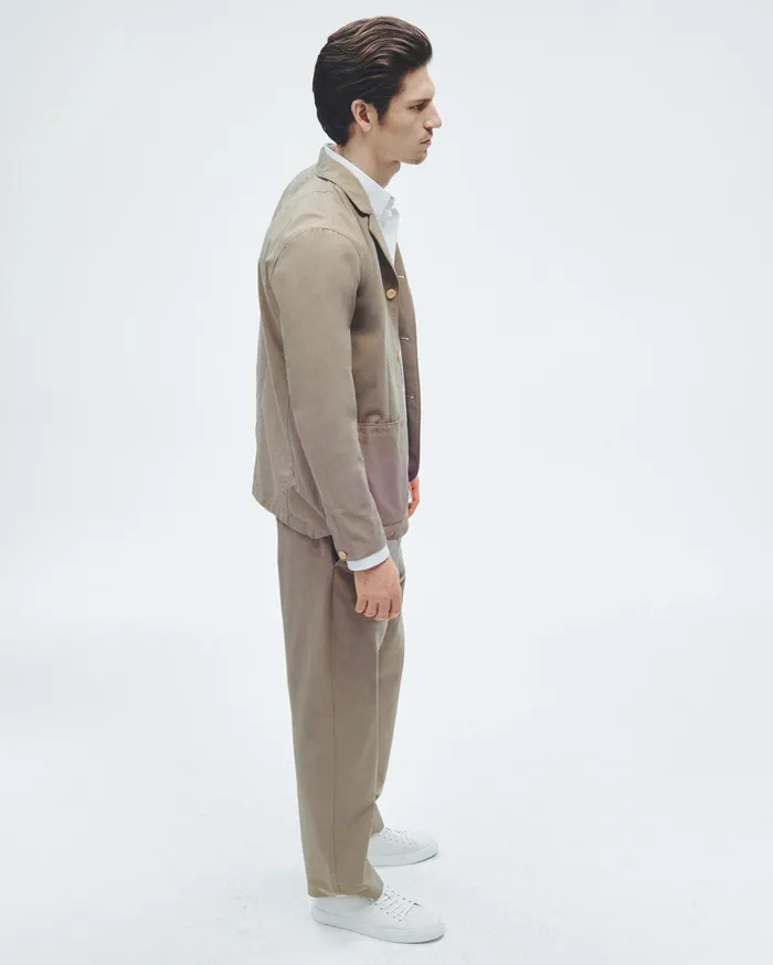 Men Rag and Bone Blazers Anderson Cotton Nylon Blazer Dark Taupe Men Rag and Bone Blazers Anderson Cotton Nylon Blazer Dark Taupe