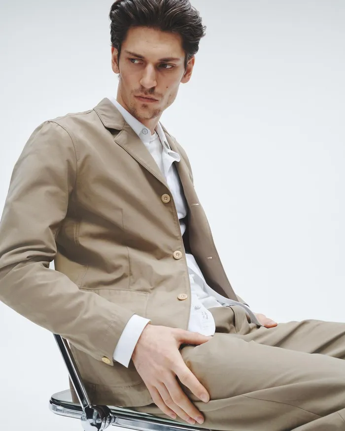 Men Rag and Bone Blazers Anderson Cotton Nylon Blazer Dark Taupe Men Rag and Bone Blazers Anderson Cotton Nylon Blazer Dark Taupe