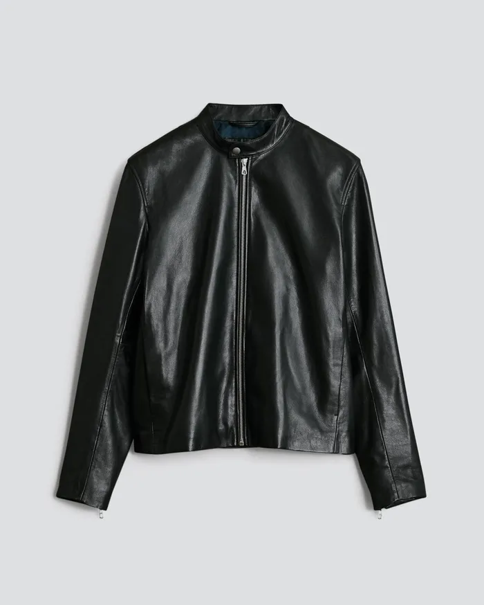 Men Rag and Bone Coats and Jackets Archive Leather Caf Racer Black
