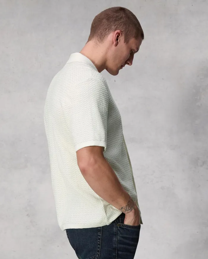 Men Rag and Bone Sweaters Avery Jacquard Zuma Toweling Shirt Ivory Men Rag and Bone Sweaters Avery Jacquard Zuma Toweling Shirt Ivory
