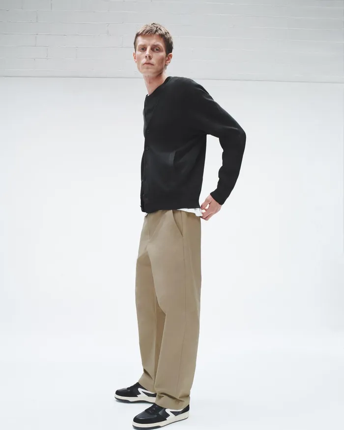 Men Rag and Bone Sweaters York Viscose Cardigan Black