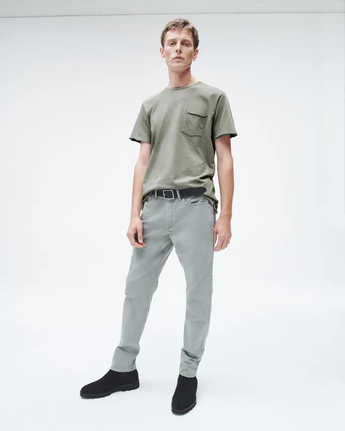 Men Rag and Bone TShirts Miles Principal Jersey Tee Blue Grey