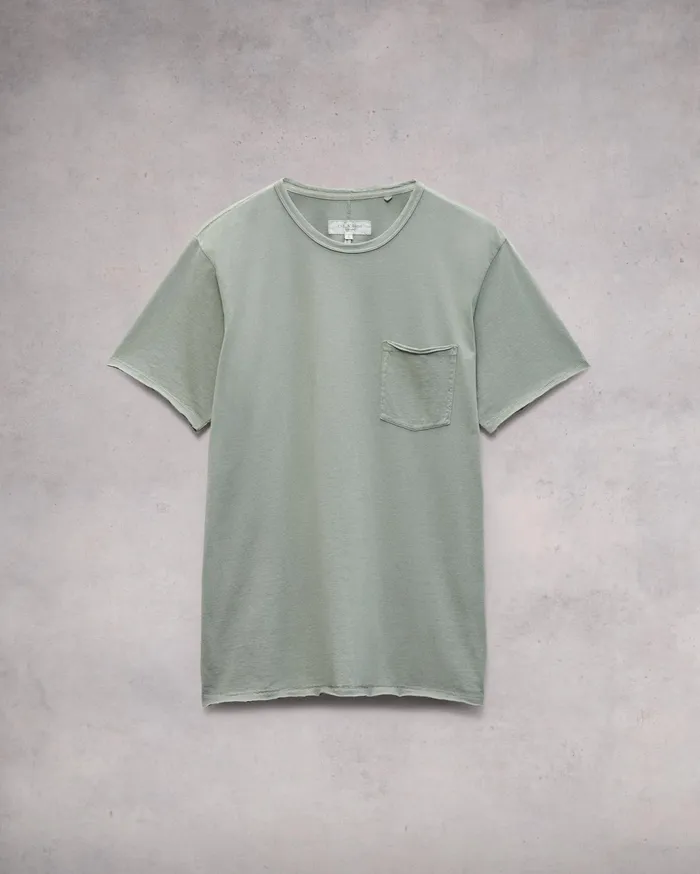 Men Rag and Bone TShirts Miles Principal Jersey Tee Blue Grey Men Rag and Bone TShirts Miles Principal Jersey Tee Blue Grey