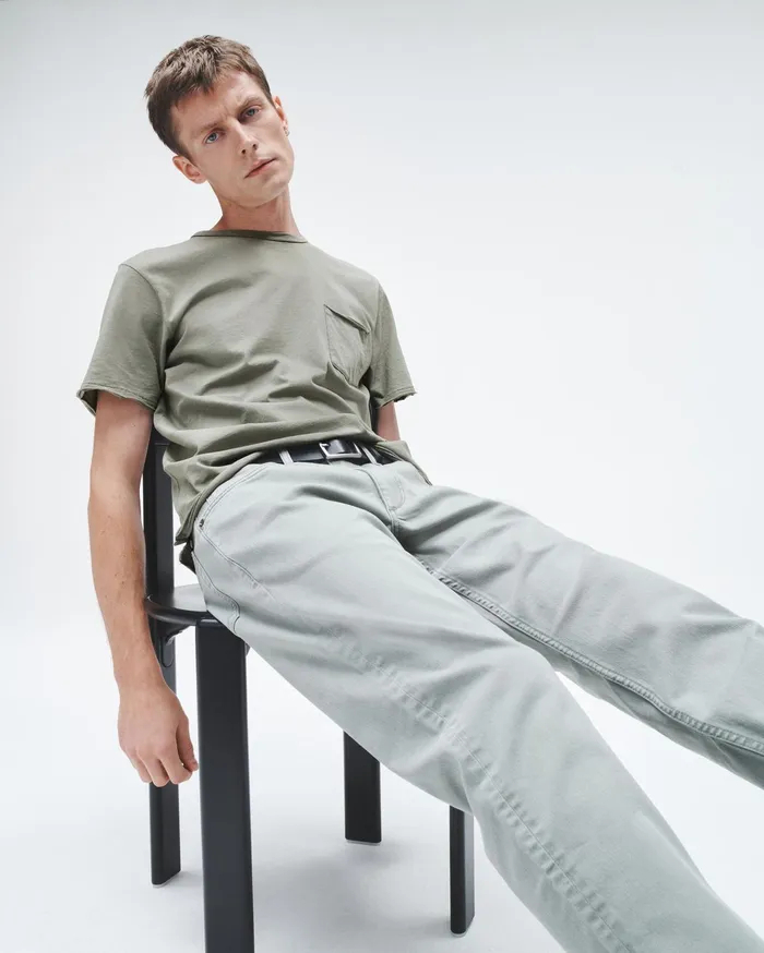 Men Rag and Bone TShirts Miles Principal Jersey Tee Blue Grey Men Rag and Bone TShirts Miles Principal Jersey Tee Blue Grey