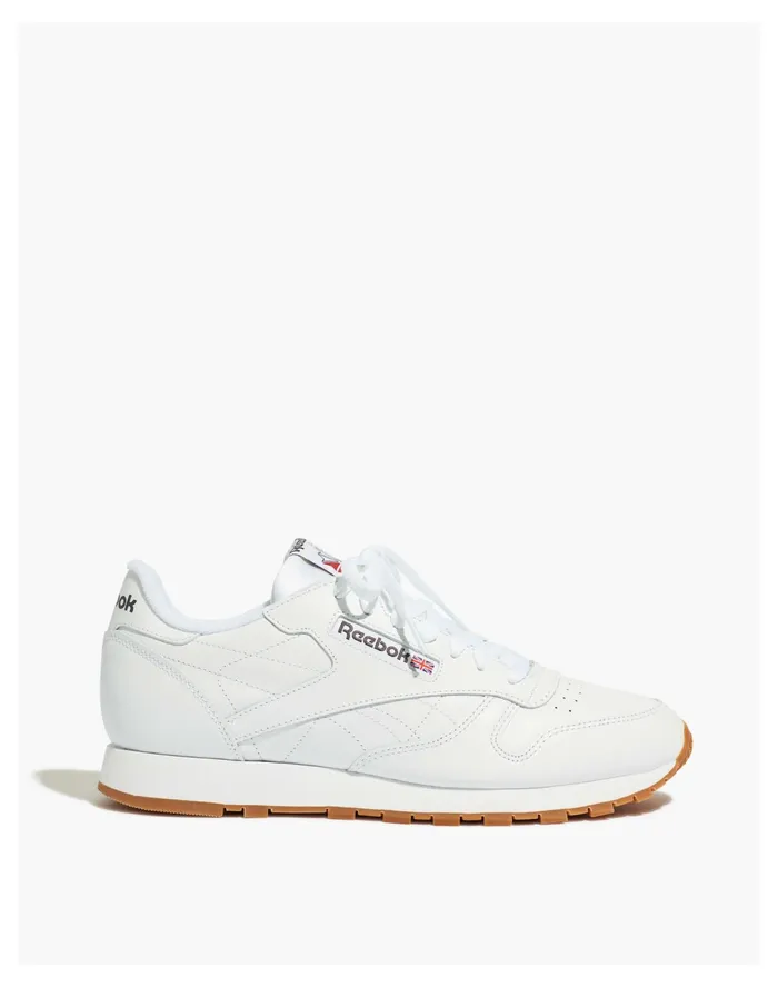 Men Reebok Leather Classic Sneakers White Madewell Sneakers