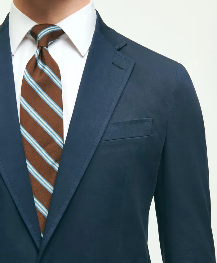 Men Regent Fit Cotton Stretch Suit Jacket Navy Brooks Brothers Suits