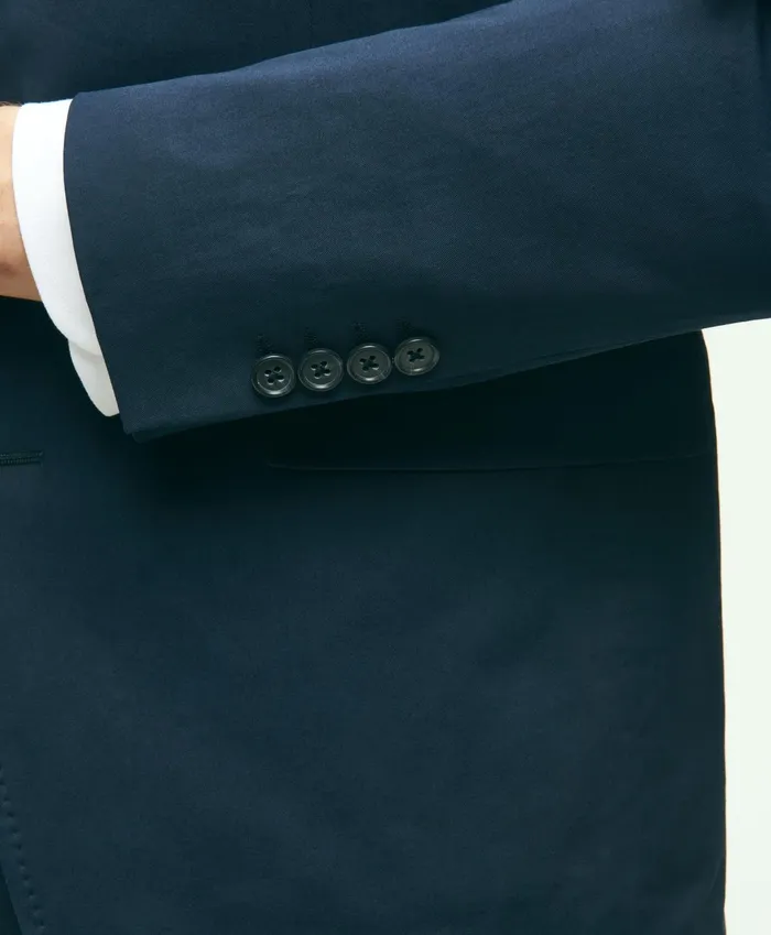 Men Regent Fit Cotton Stretch Suit Jacket Navy Brooks Brothers Suits