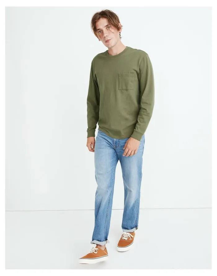 Men Relaxed Long Sleeve Tee Distant Surplus Madewell Tees