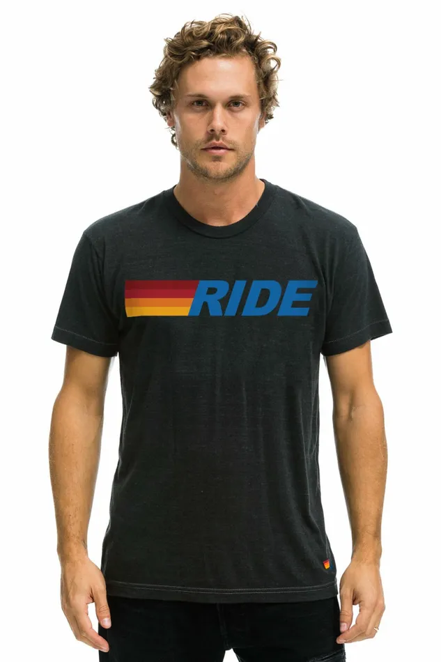 Men RIDE LOGO TEE 8211 CHARCOAL Aviator Nation Tees Men RIDE LOGO TEE 8211 CHARCOAL Aviator Nation Tees