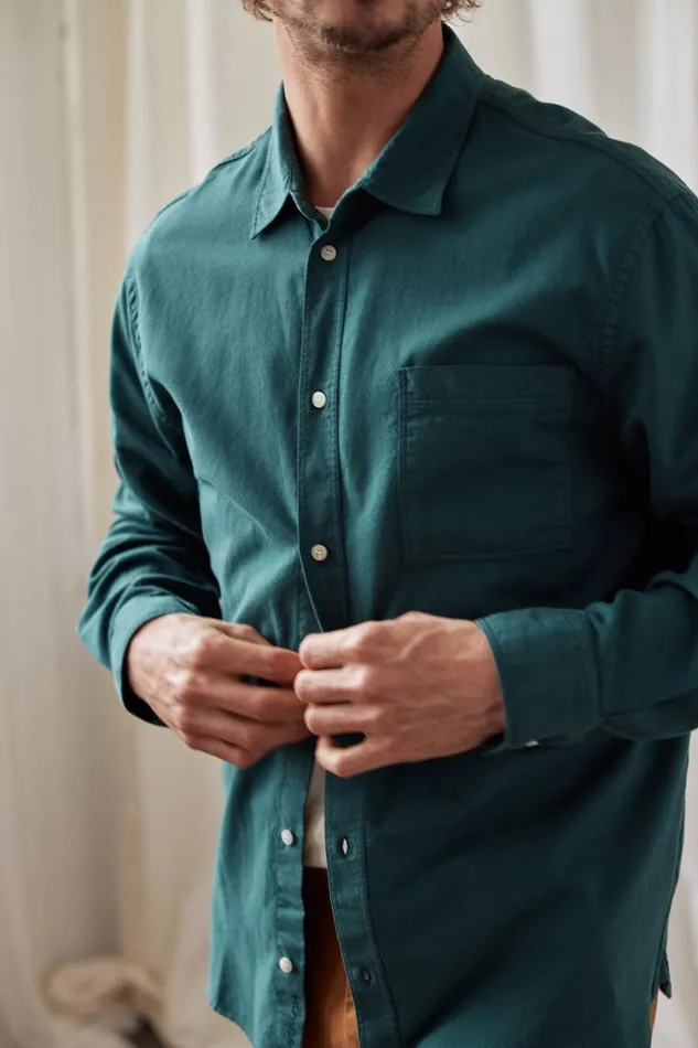 Men Sedef 8211 Mediterranean Green TWOTHIRDS Shirts